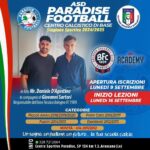 L’ ASD Paradise Football di Carmiano diventa Academy del Bologna